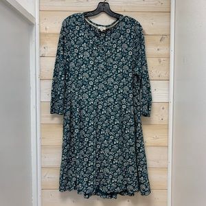 Fat Face Teal Floral Dress
